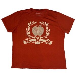 Apple Bottoms x Latto T Shirt Women's XL Burnt Orange Golden Crest Tee NEW *spot